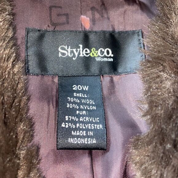 Vintage Style&co Wool Women Coat Jacket Size 20W Need To Clean - Picture 9 of 14